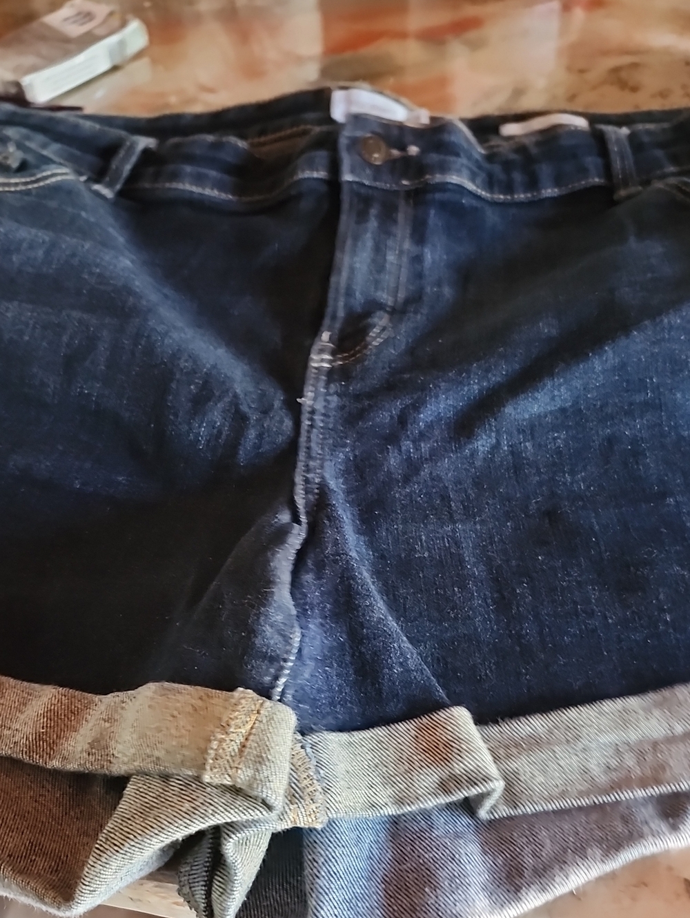 True Craft Dark Blue Denim Jean Shorts